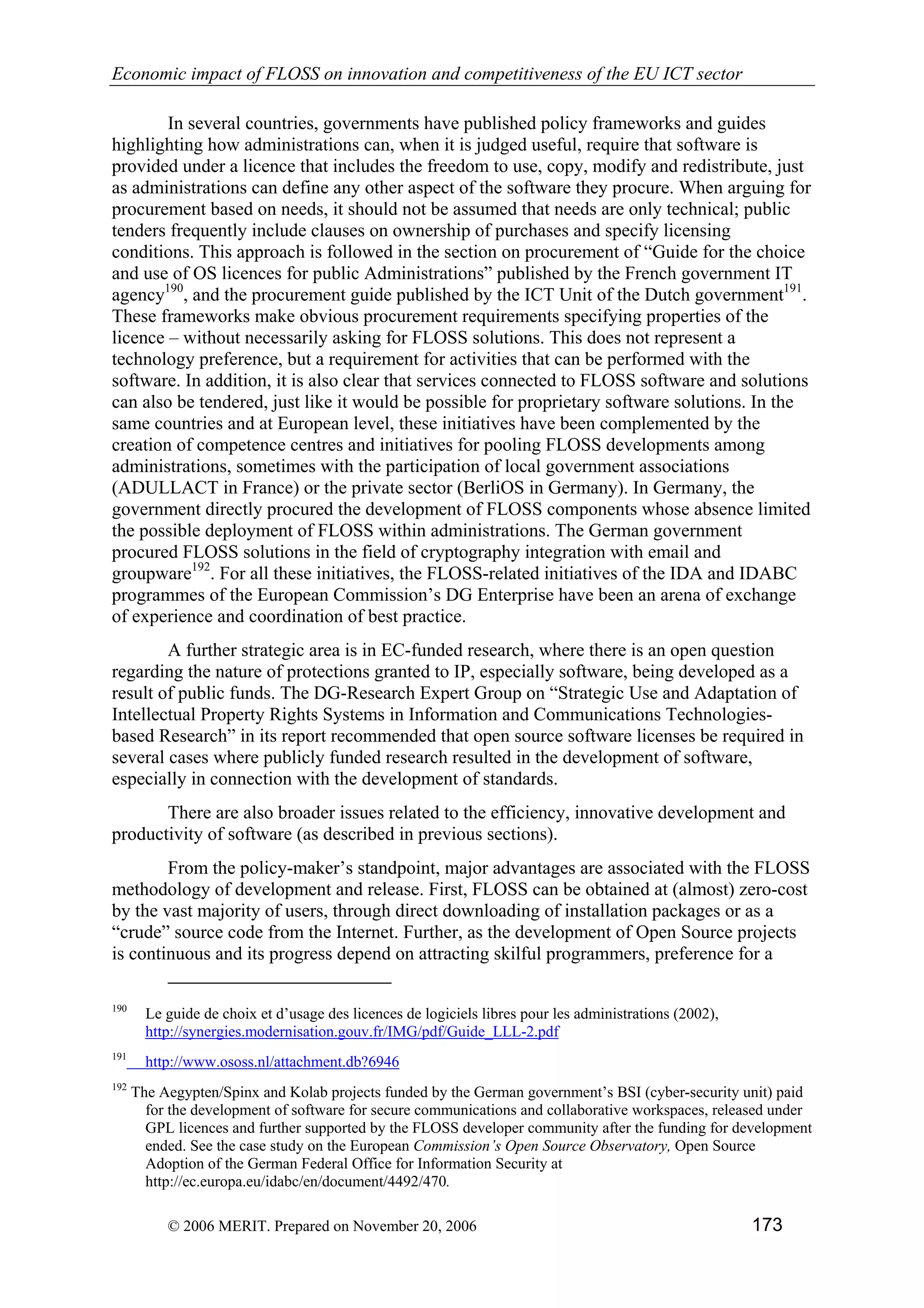 Economic impact of open source software  on innovation and the competitiveness of the  Information and Communication Technologies  (ICT) sector in the EU