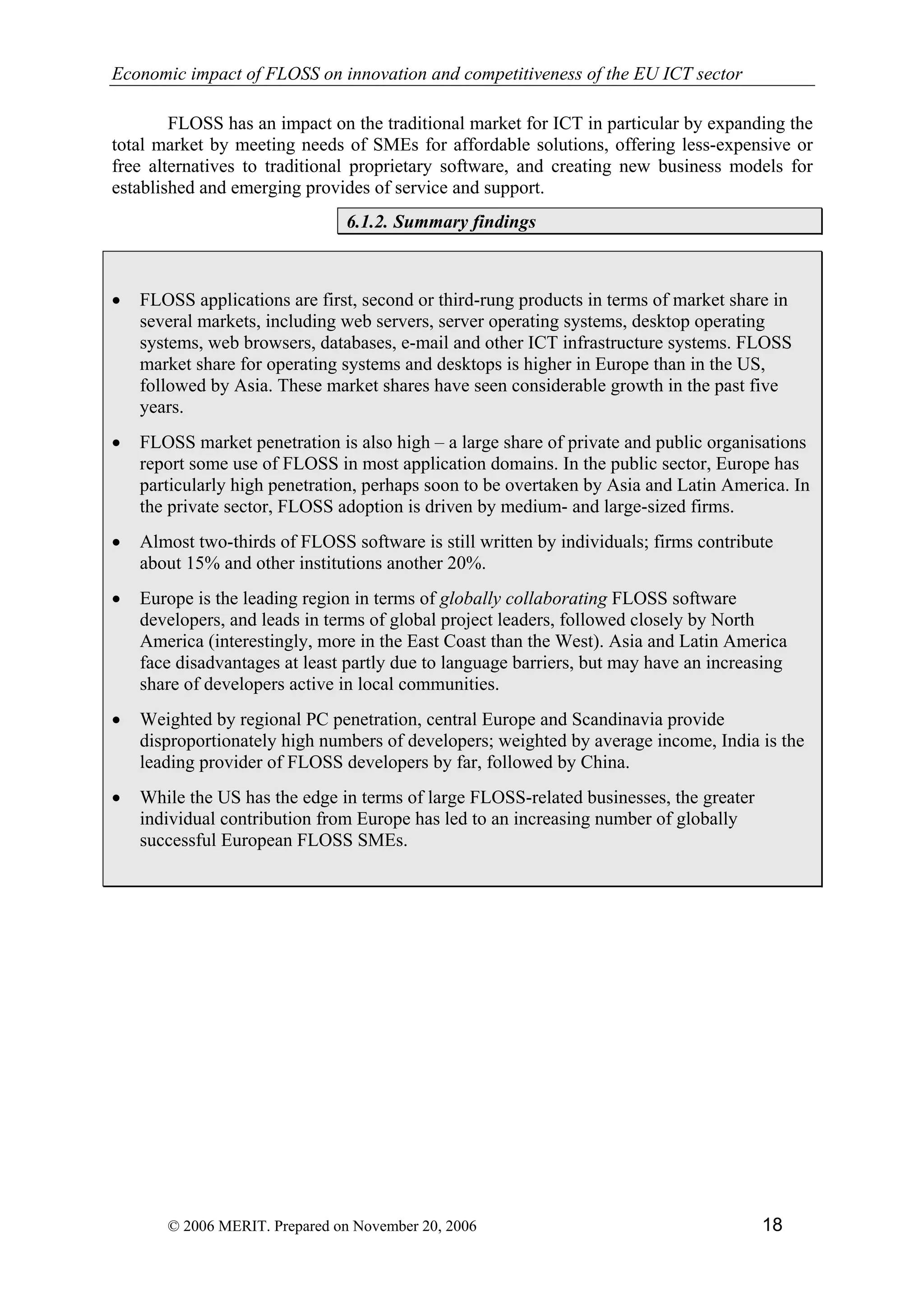 Economic impact of open source software  on innovation and the competitiveness of the  Information and Communication Technologies  (ICT) sector in the EU