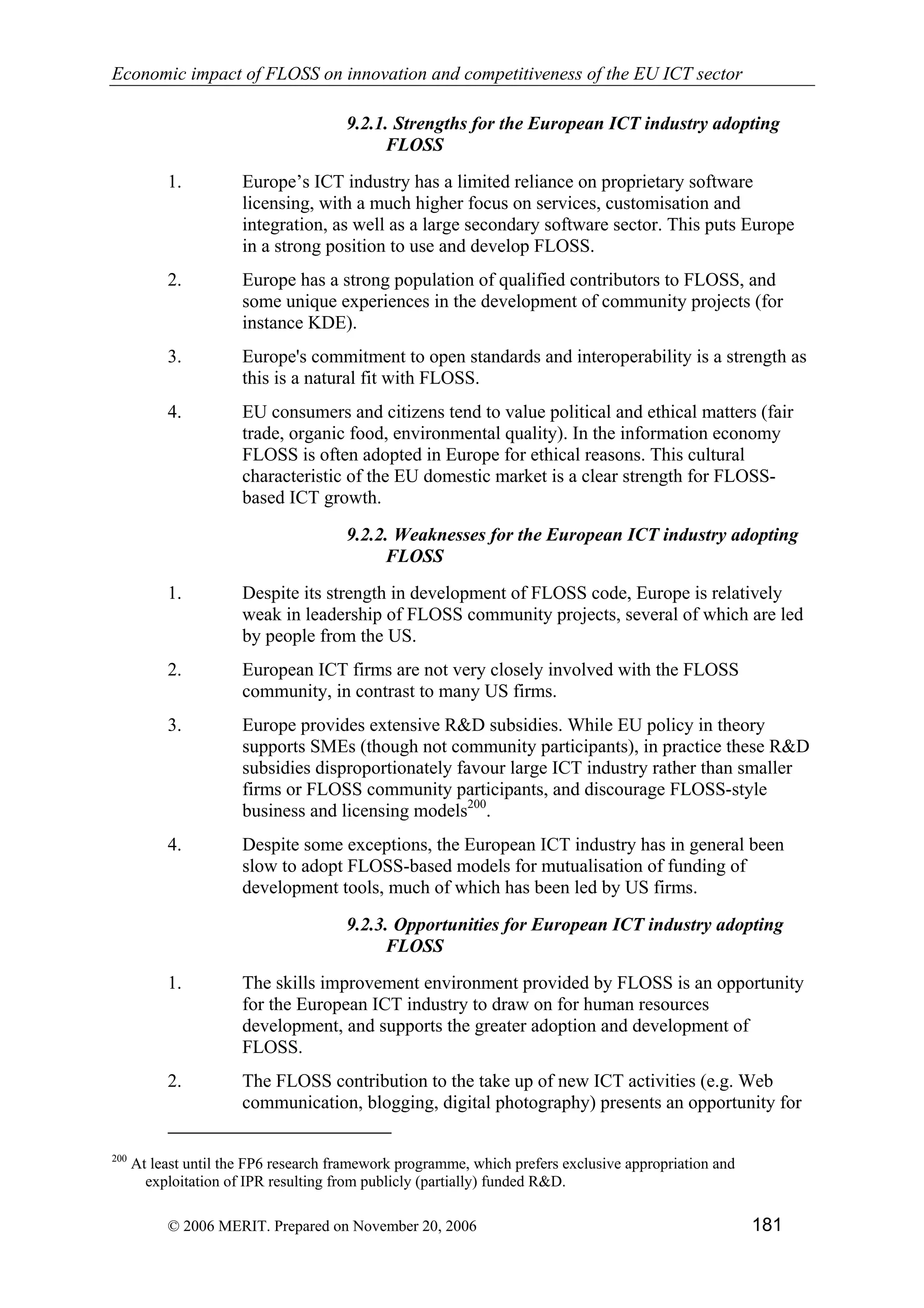 Economic impact of open source software  on innovation and the competitiveness of the  Information and Communication Technologies  (ICT) sector in the EU