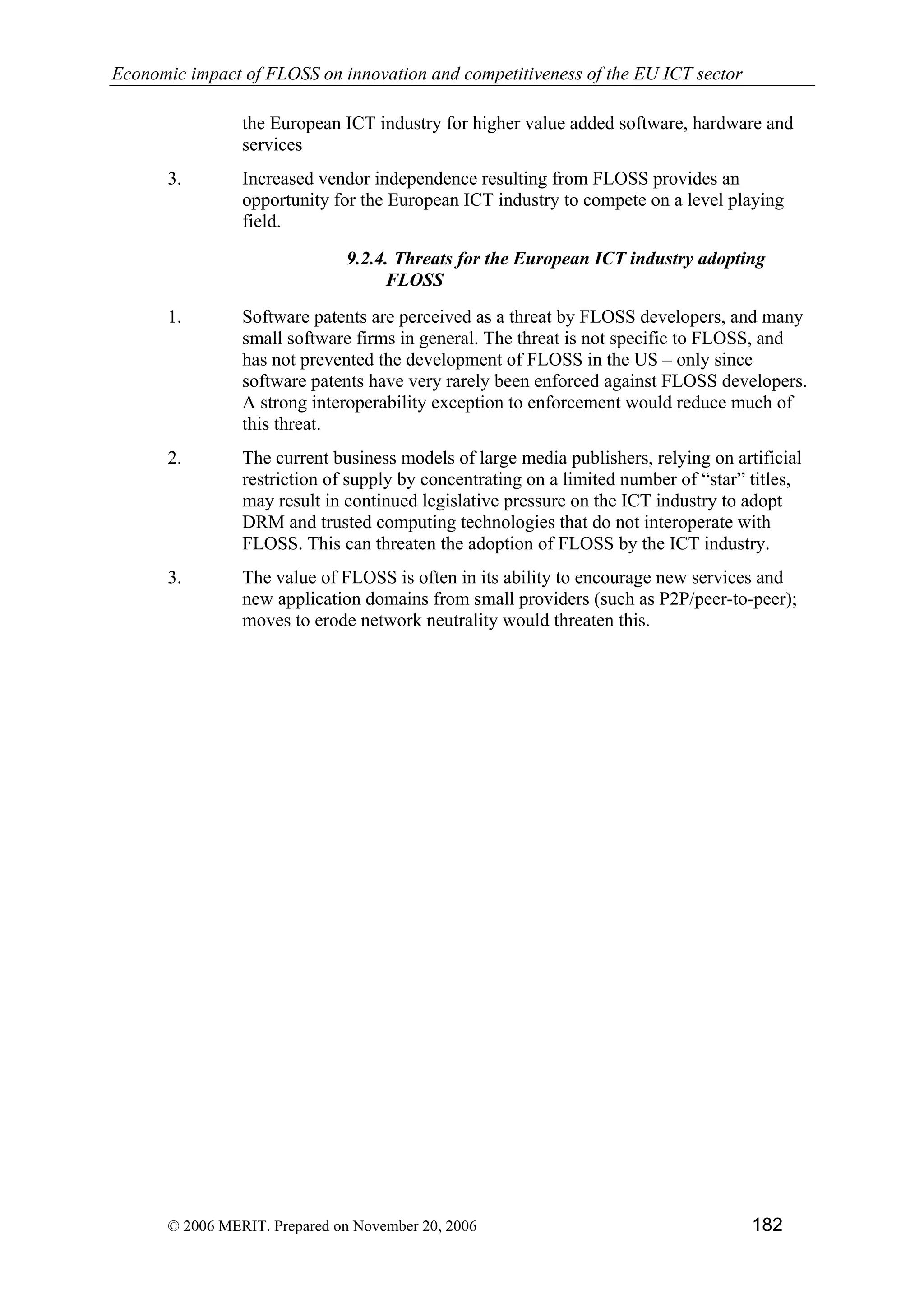 Economic impact of open source software  on innovation and the competitiveness of the  Information and Communication Technologies  (ICT) sector in the EU