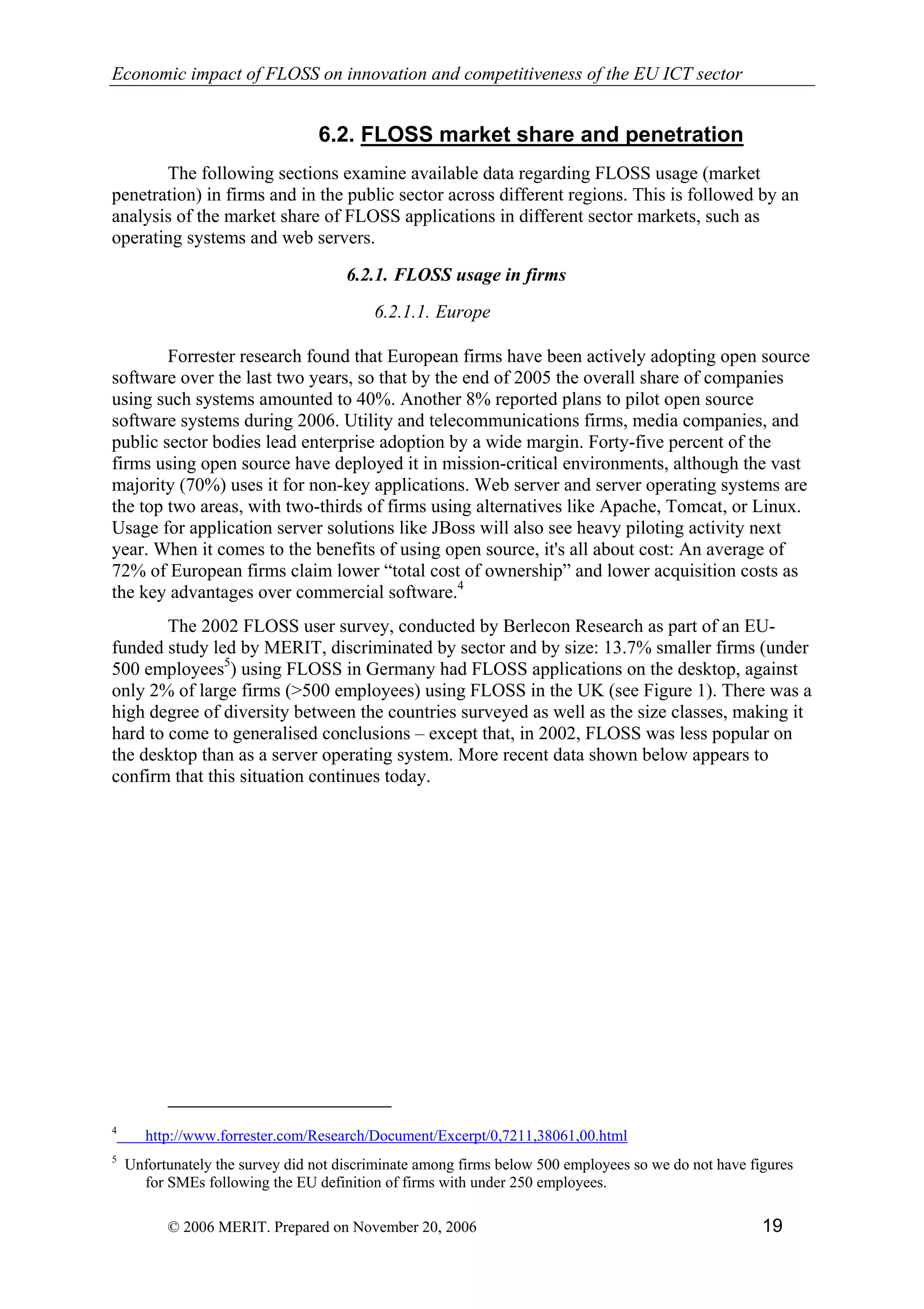 Economic impact of open source software  on innovation and the competitiveness of the  Information and Communication Technologies  (ICT) sector in the EU