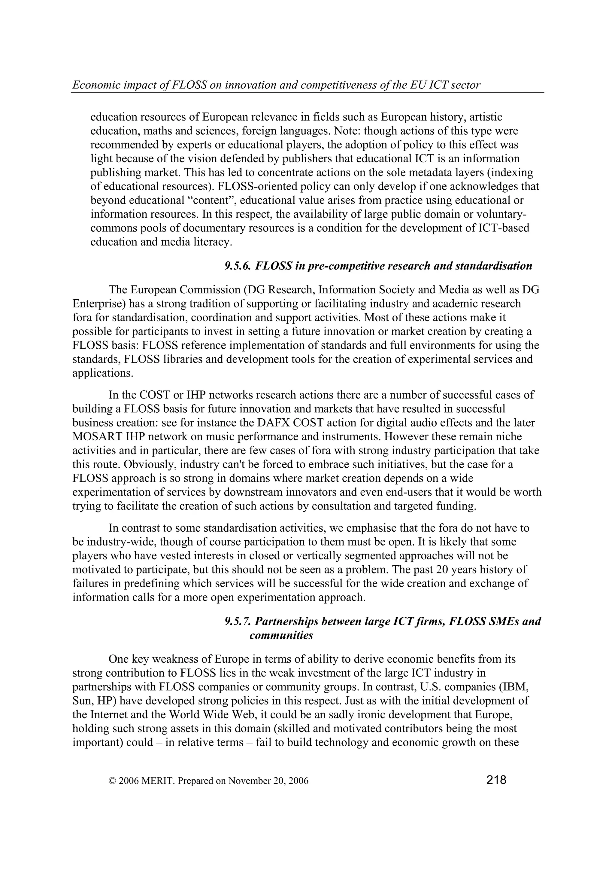 Economic impact of open source software  on innovation and the competitiveness of the  Information and Communication Technologies  (ICT) sector in the EU