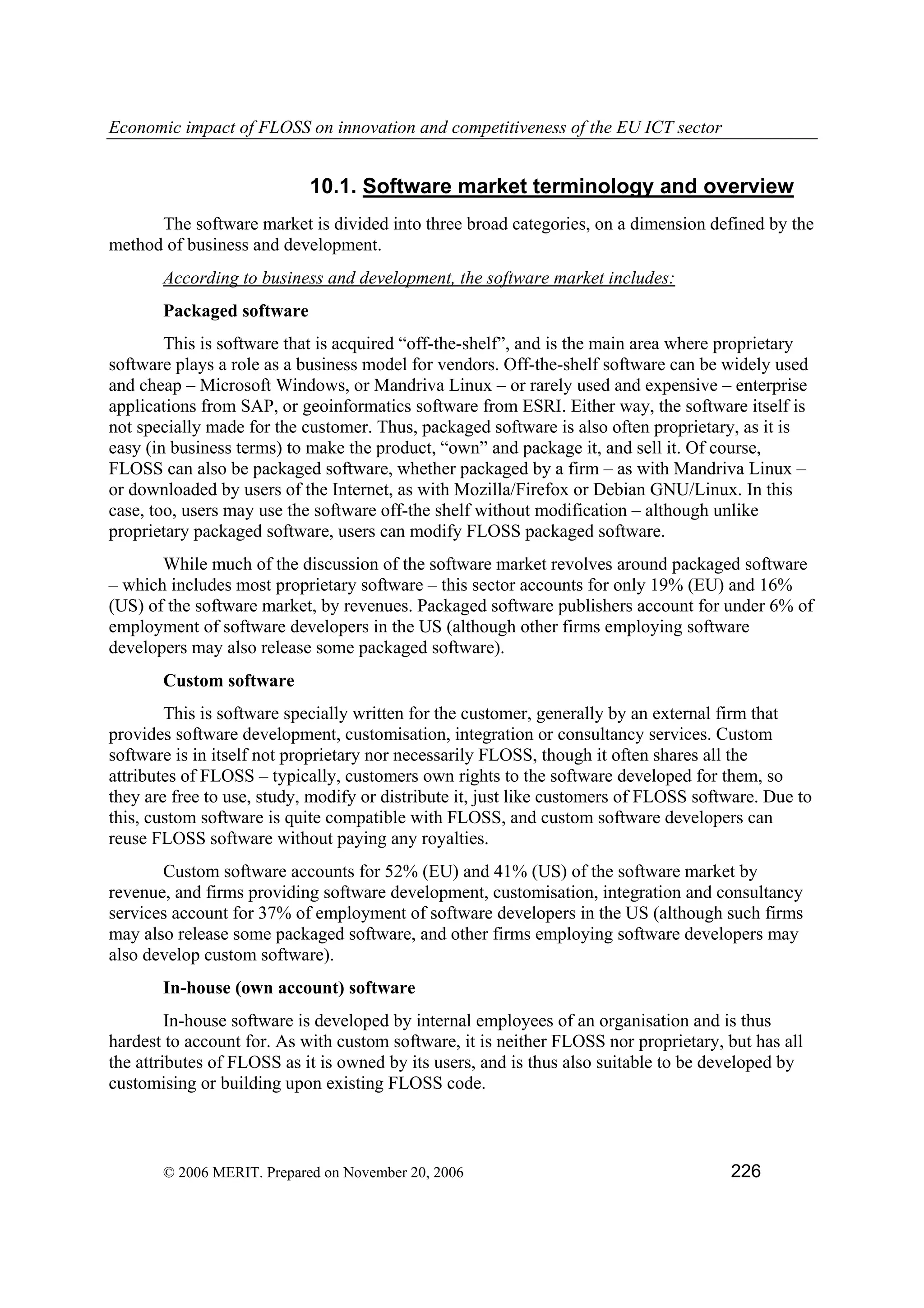 Economic impact of open source software  on innovation and the competitiveness of the  Information and Communication Technologies  (ICT) sector in the EU