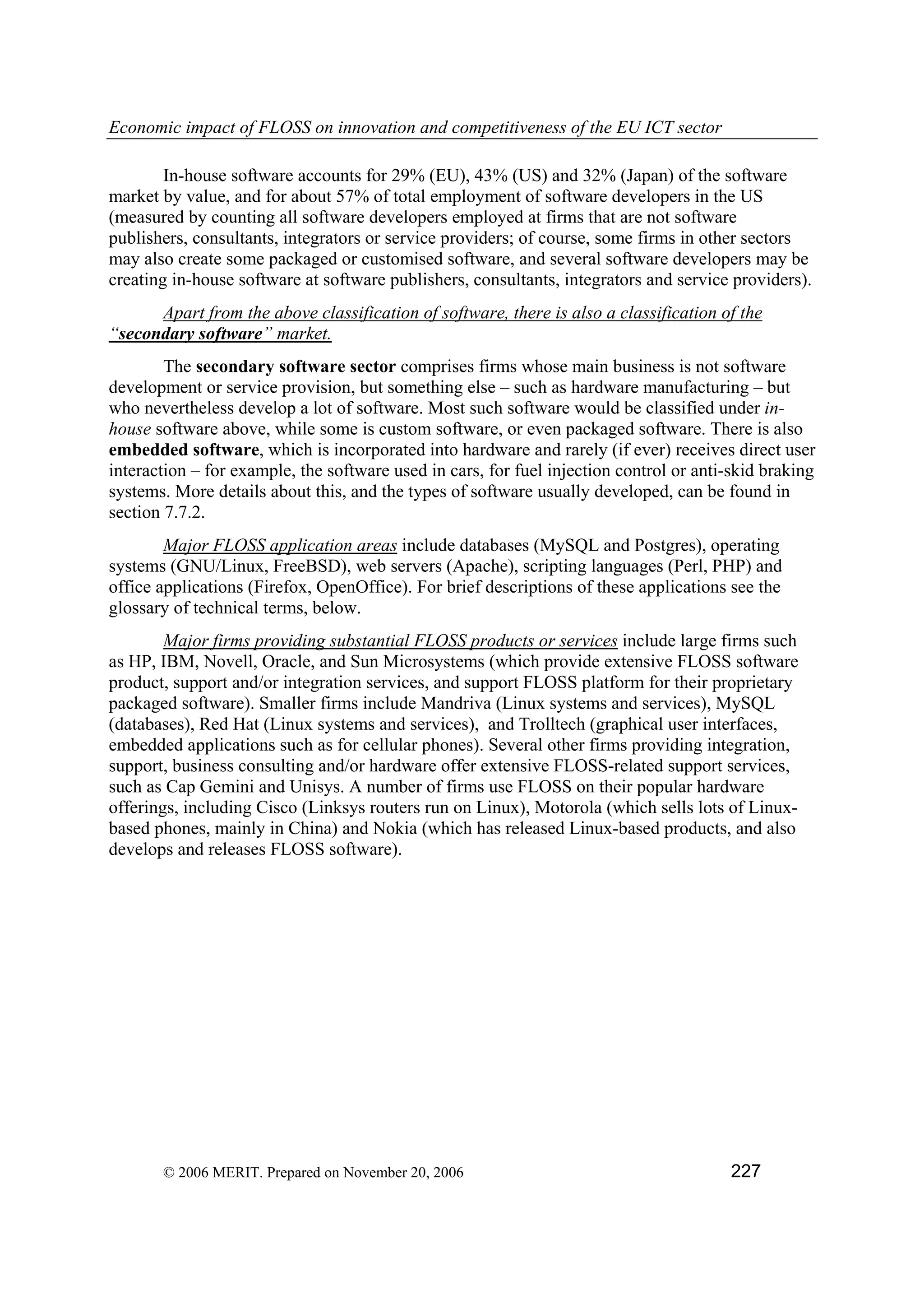 Economic impact of open source software  on innovation and the competitiveness of the  Information and Communication Technologies  (ICT) sector in the EU
