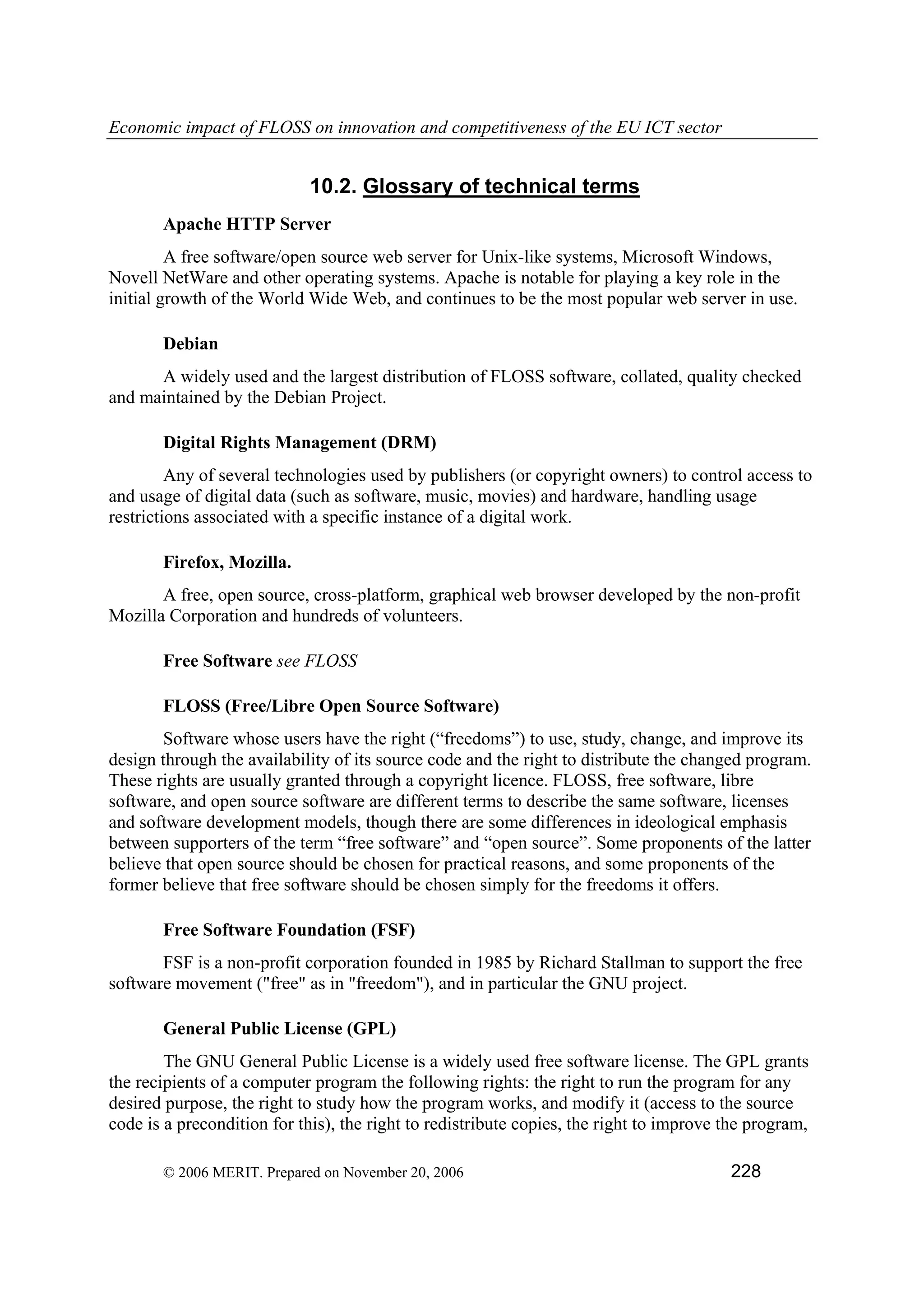 Economic impact of open source software  on innovation and the competitiveness of the  Information and Communication Technologies  (ICT) sector in the EU