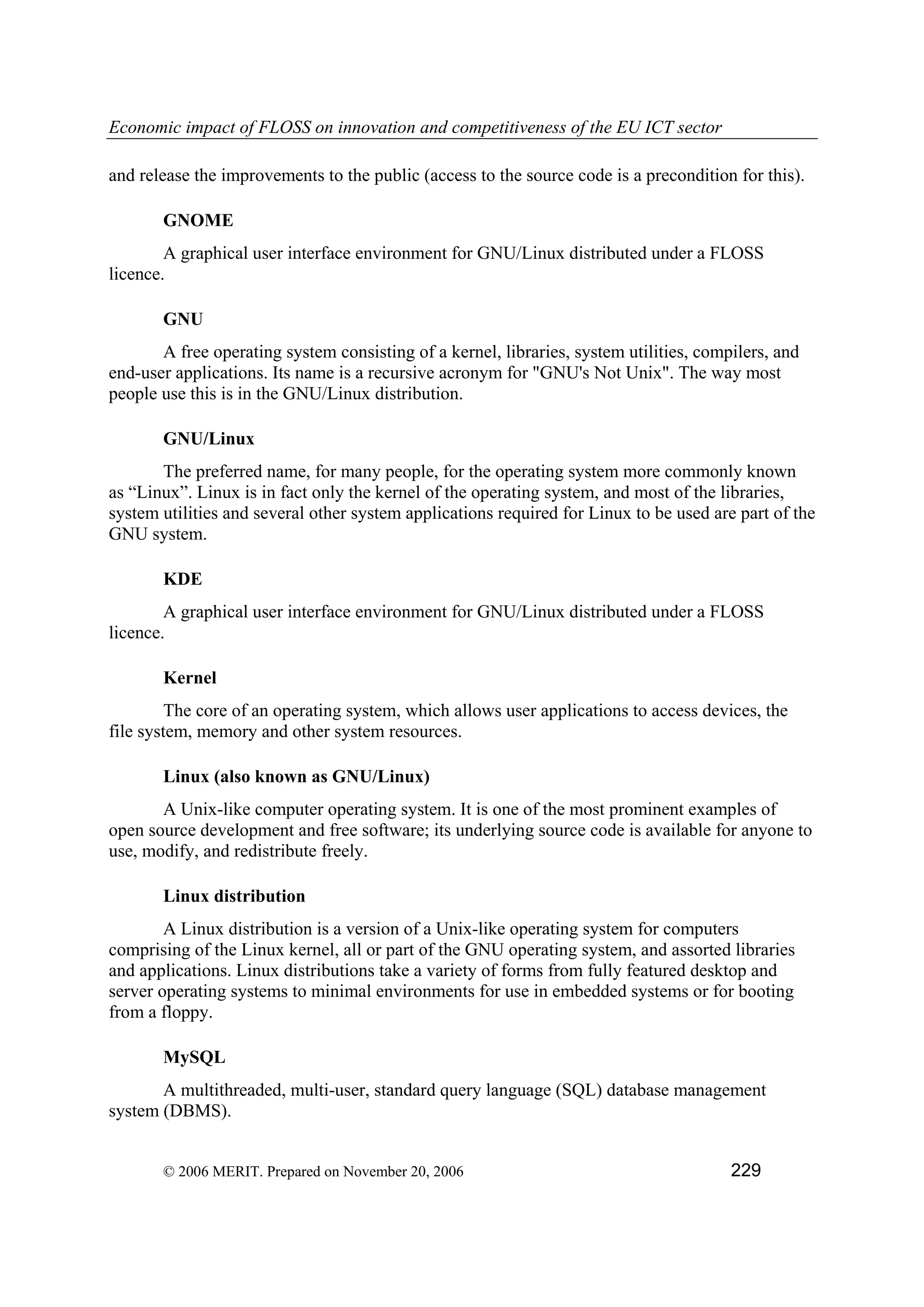 Economic impact of open source software  on innovation and the competitiveness of the  Information and Communication Technologies  (ICT) sector in the EU