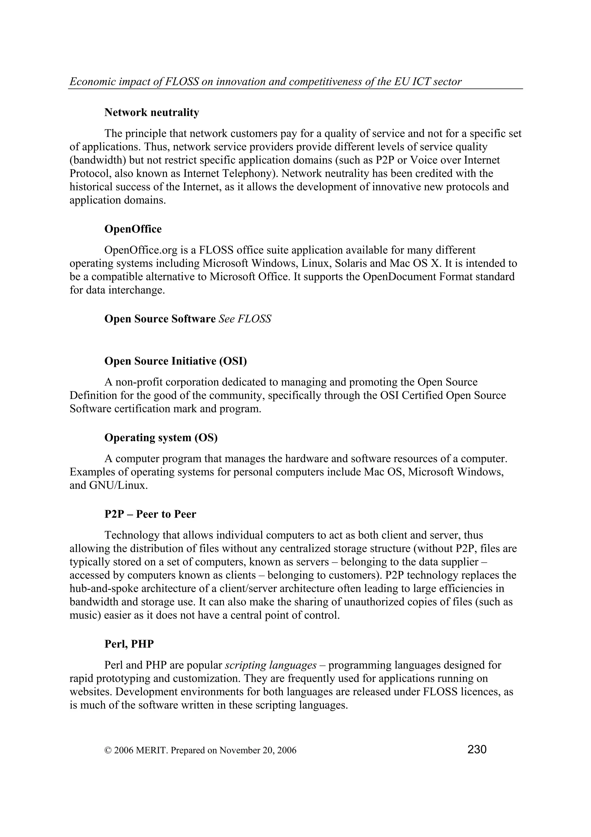 Economic impact of open source software  on innovation and the competitiveness of the  Information and Communication Technologies  (ICT) sector in the EU