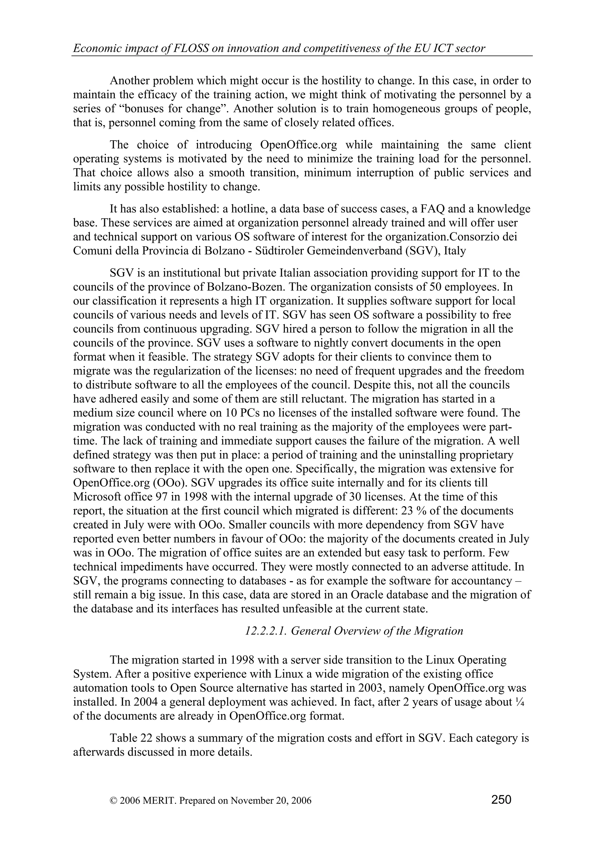 Economic impact of open source software  on innovation and the competitiveness of the  Information and Communication Technologies  (ICT) sector in the EU