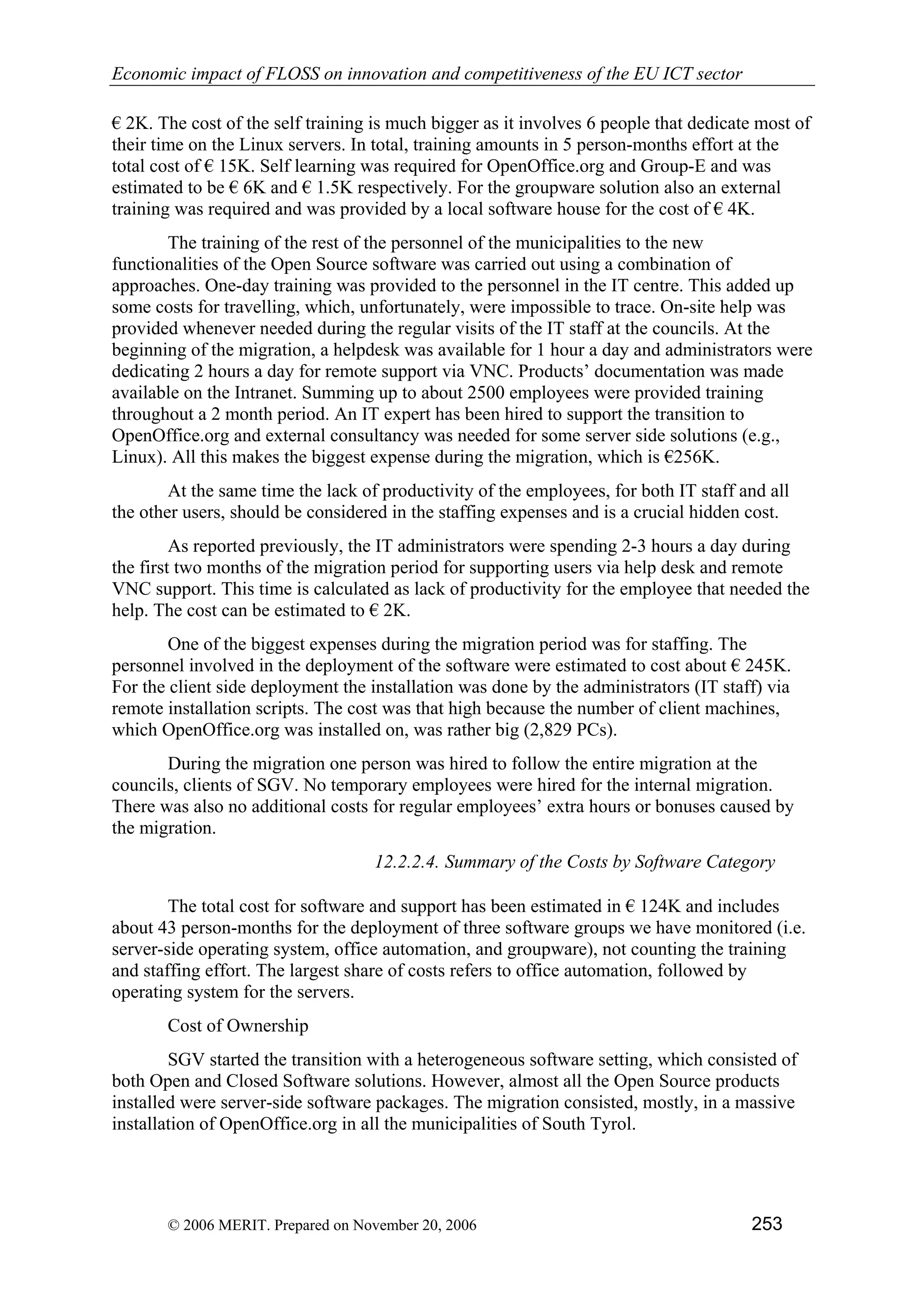 Economic impact of open source software  on innovation and the competitiveness of the  Information and Communication Technologies  (ICT) sector in the EU