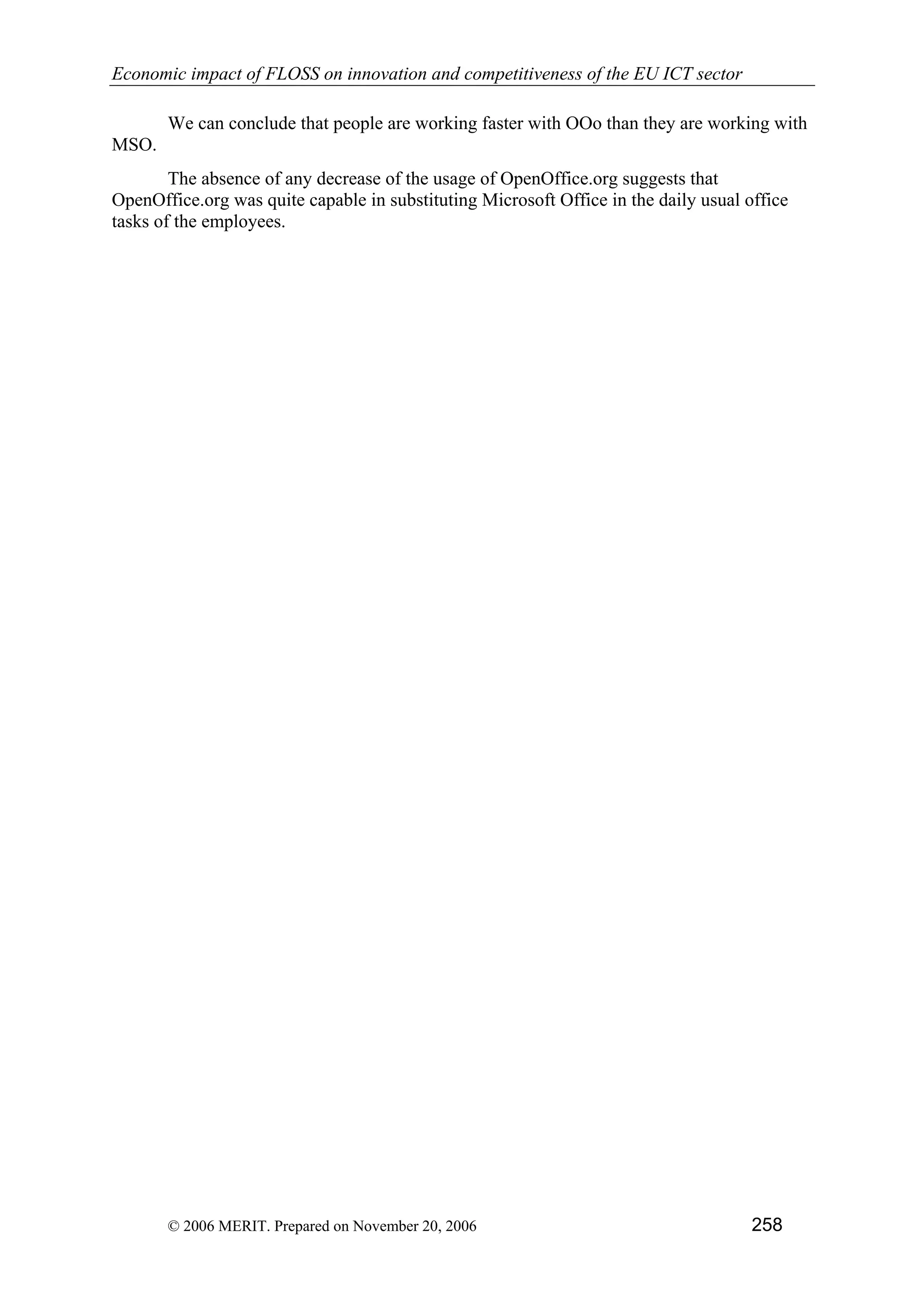 Economic impact of open source software  on innovation and the competitiveness of the  Information and Communication Technologies  (ICT) sector in the EU