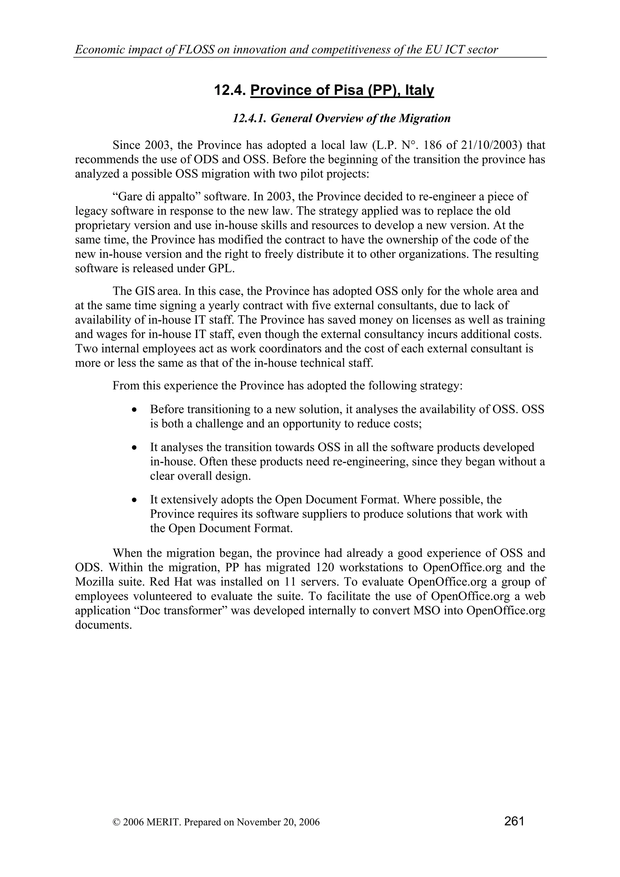 Economic impact of open source software  on innovation and the competitiveness of the  Information and Communication Technologies  (ICT) sector in the EU