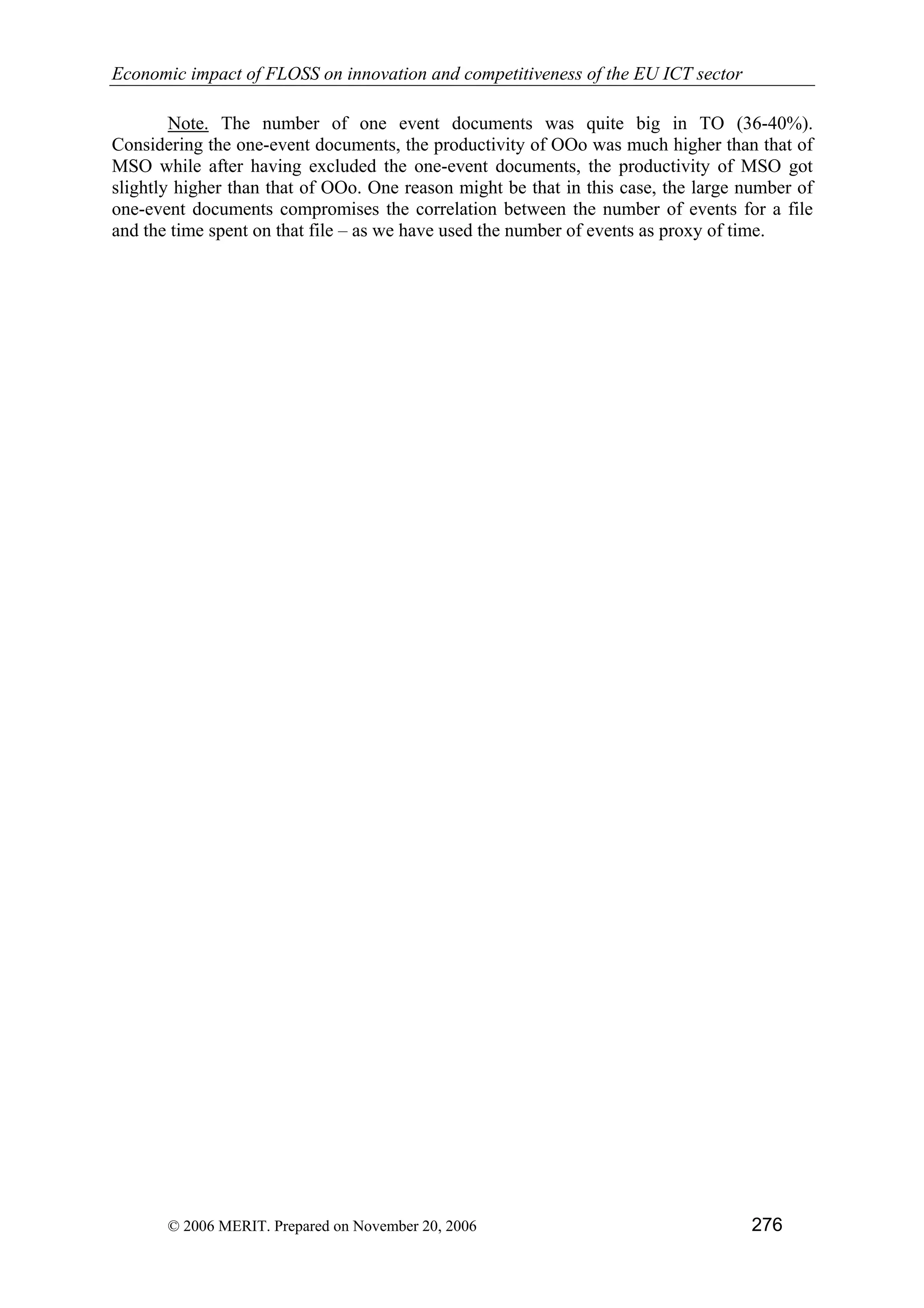 Economic impact of open source software  on innovation and the competitiveness of the  Information and Communication Technologies  (ICT) sector in the EU