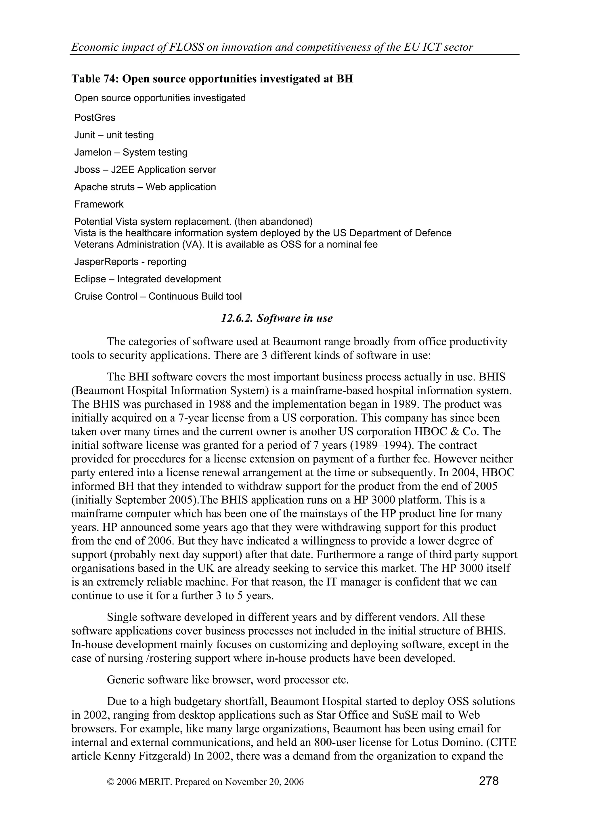 Economic impact of open source software  on innovation and the competitiveness of the  Information and Communication Technologies  (ICT) sector in the EU
