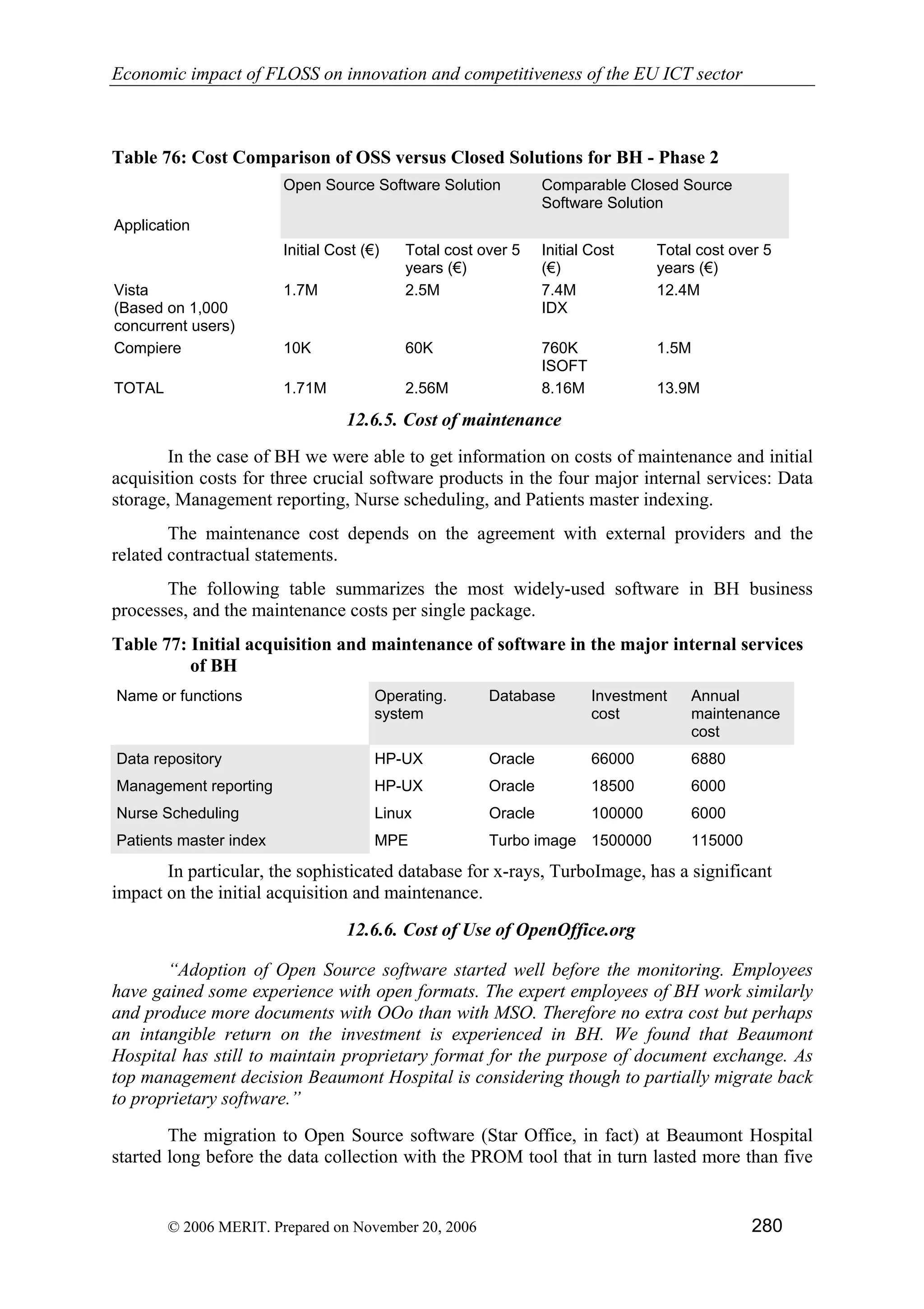 Economic impact of open source software  on innovation and the competitiveness of the  Information and Communication Technologies  (ICT) sector in the EU