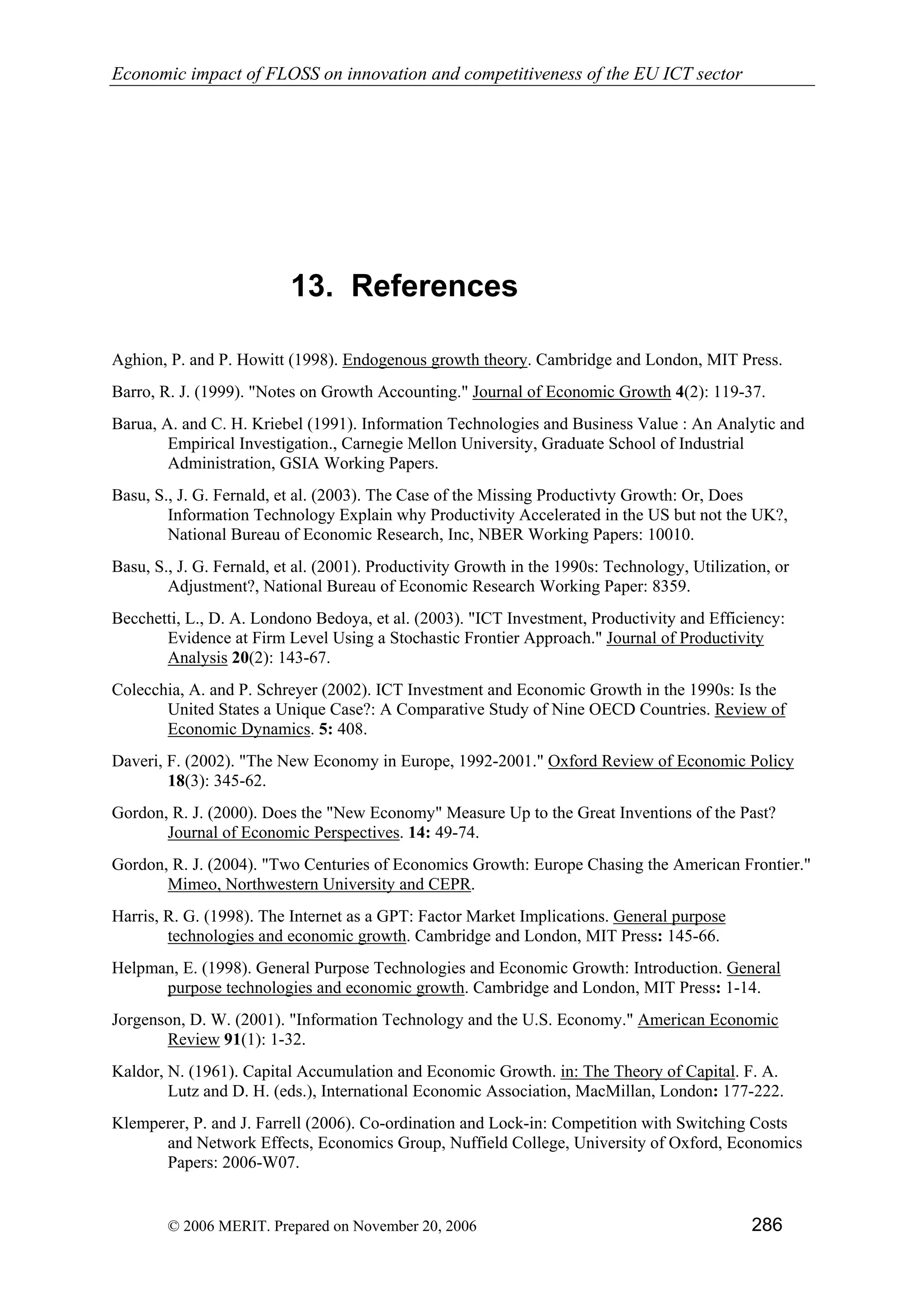 Economic impact of open source software  on innovation and the competitiveness of the  Information and Communication Technologies  (ICT) sector in the EU