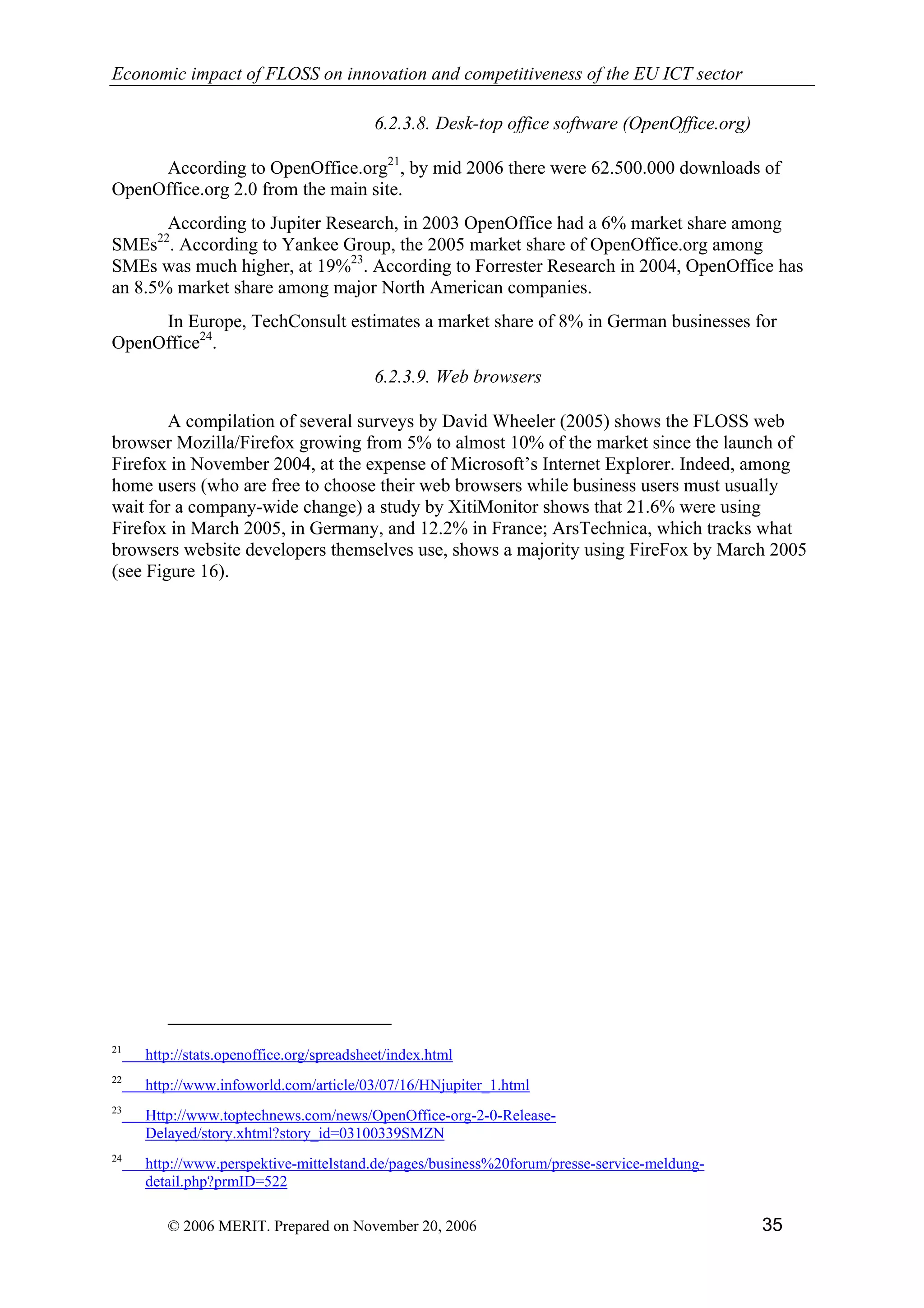 Economic impact of open source software  on innovation and the competitiveness of the  Information and Communication Technologies  (ICT) sector in the EU