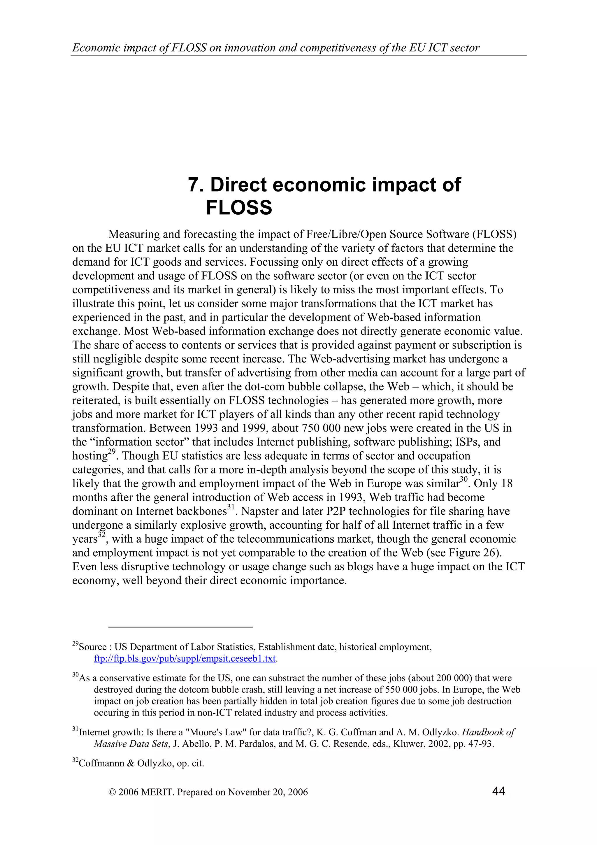 Economic impact of open source software  on innovation and the competitiveness of the  Information and Communication Technologies  (ICT) sector in the EU