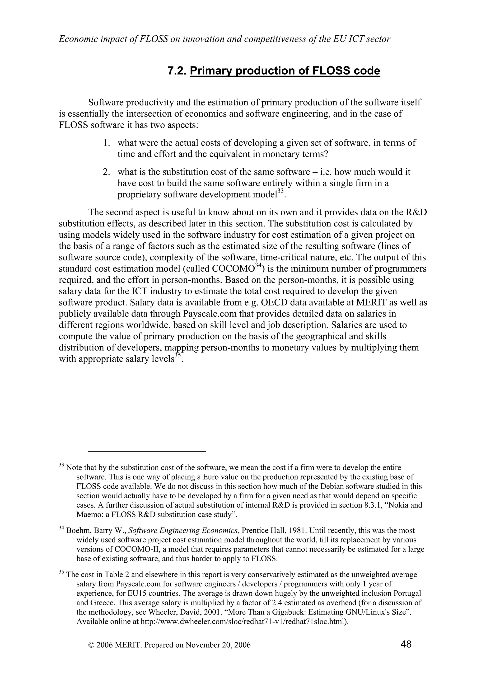 Economic impact of open source software  on innovation and the competitiveness of the  Information and Communication Technologies  (ICT) sector in the EU