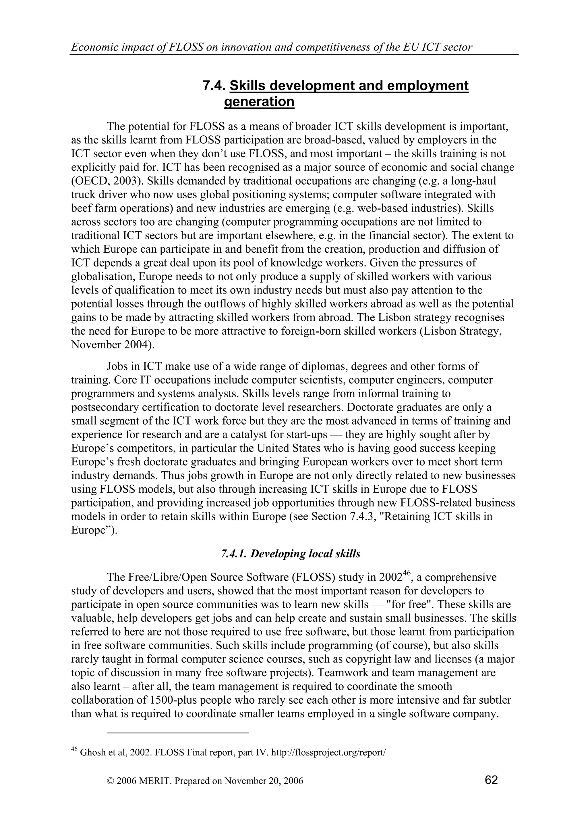 Economic impact of open source software  on innovation and the competitiveness of the  Information and Communication Technologies  (ICT) sector in the EU