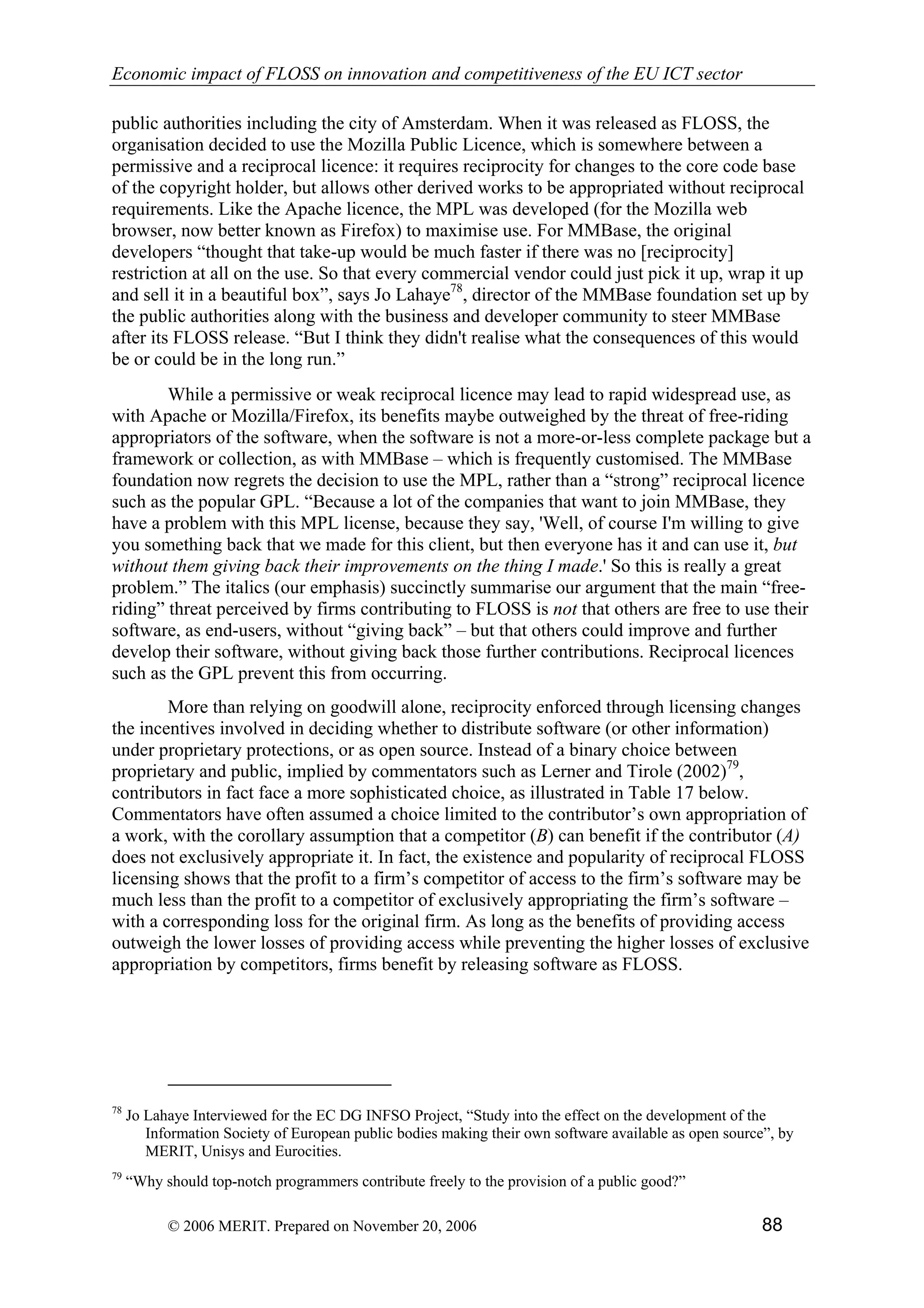 Economic impact of open source software  on innovation and the competitiveness of the  Information and Communication Technologies  (ICT) sector in the EU