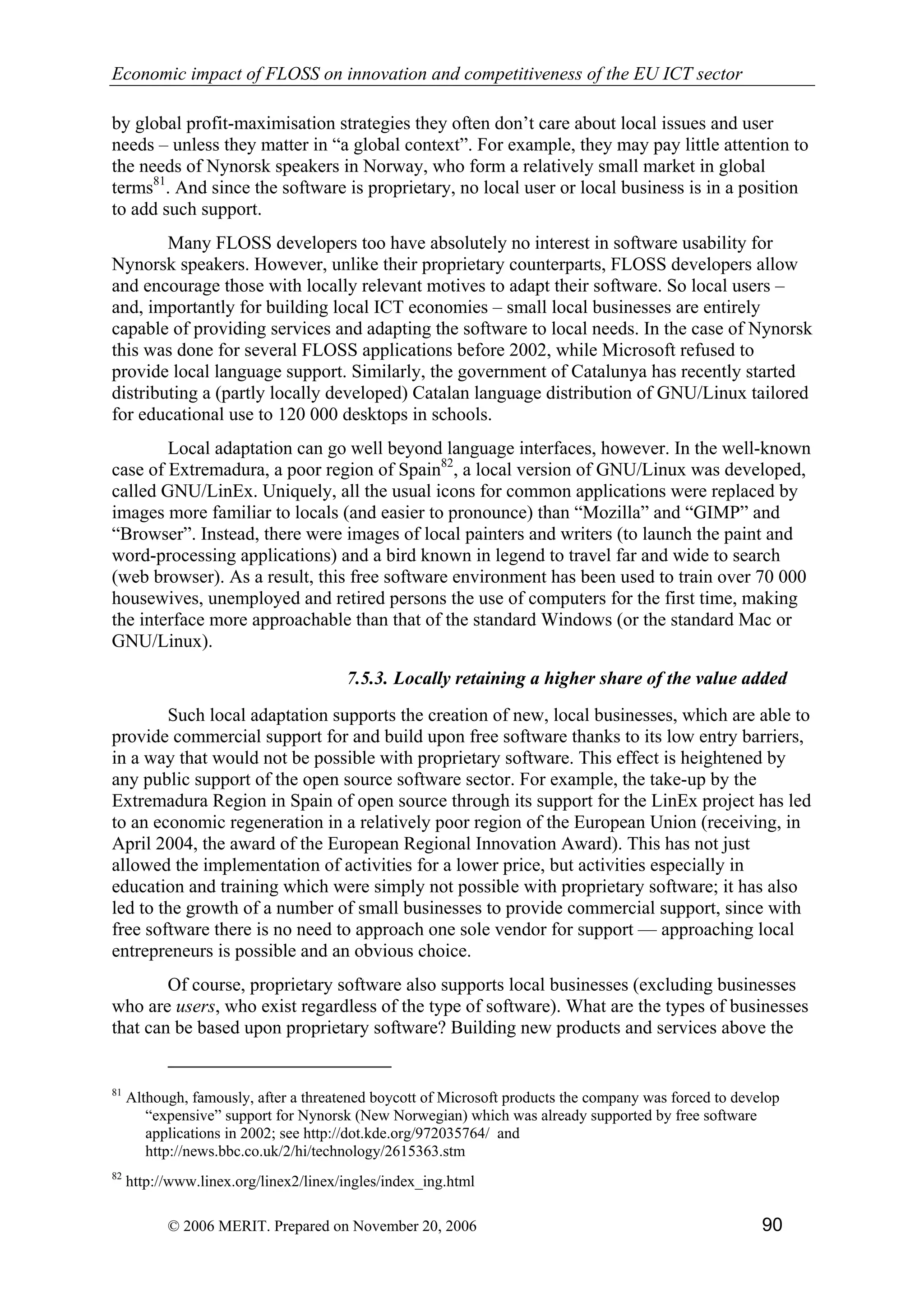 Economic impact of open source software  on innovation and the competitiveness of the  Information and Communication Technologies  (ICT) sector in the EU