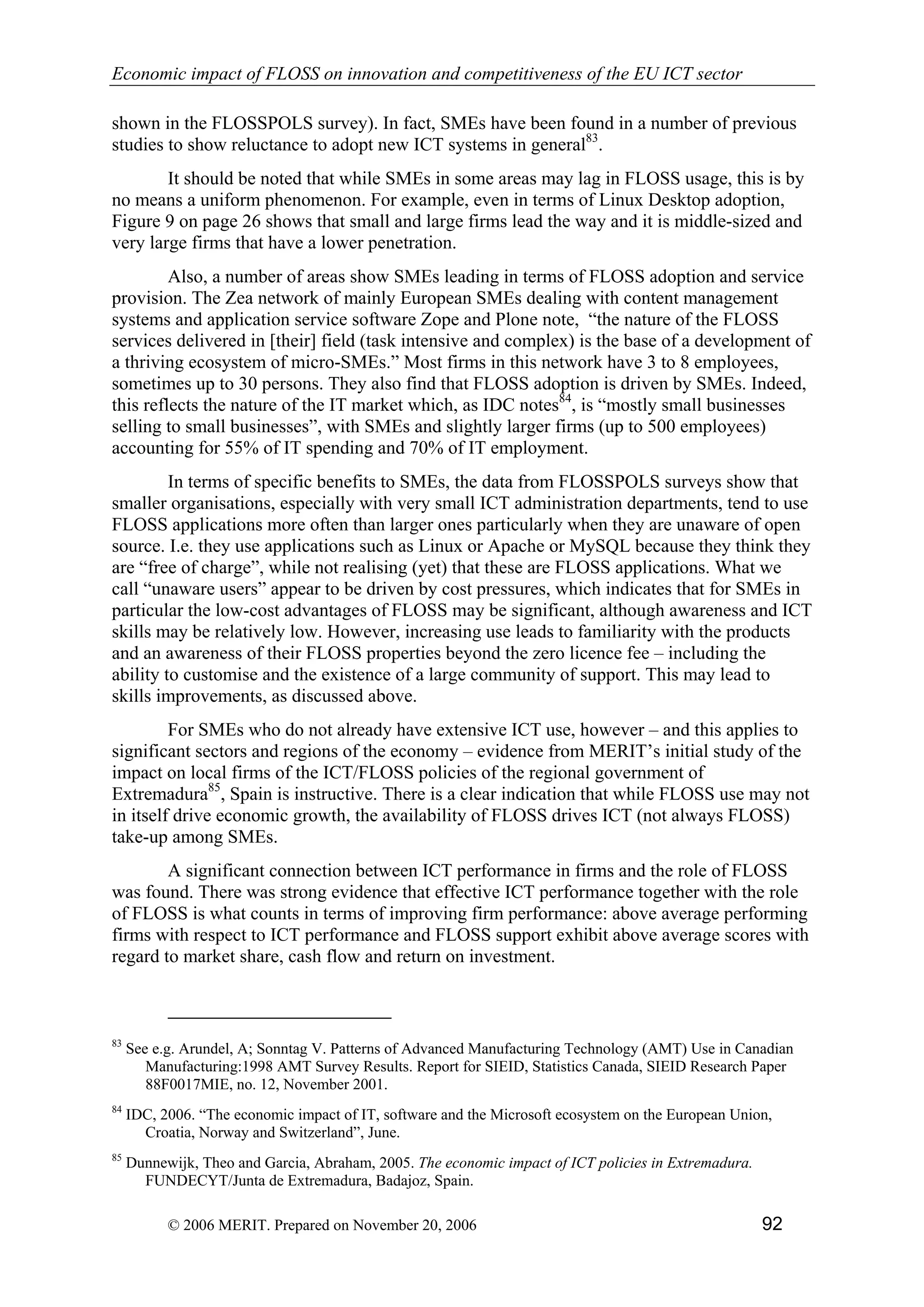 Economic impact of open source software  on innovation and the competitiveness of the  Information and Communication Technologies  (ICT) sector in the EU