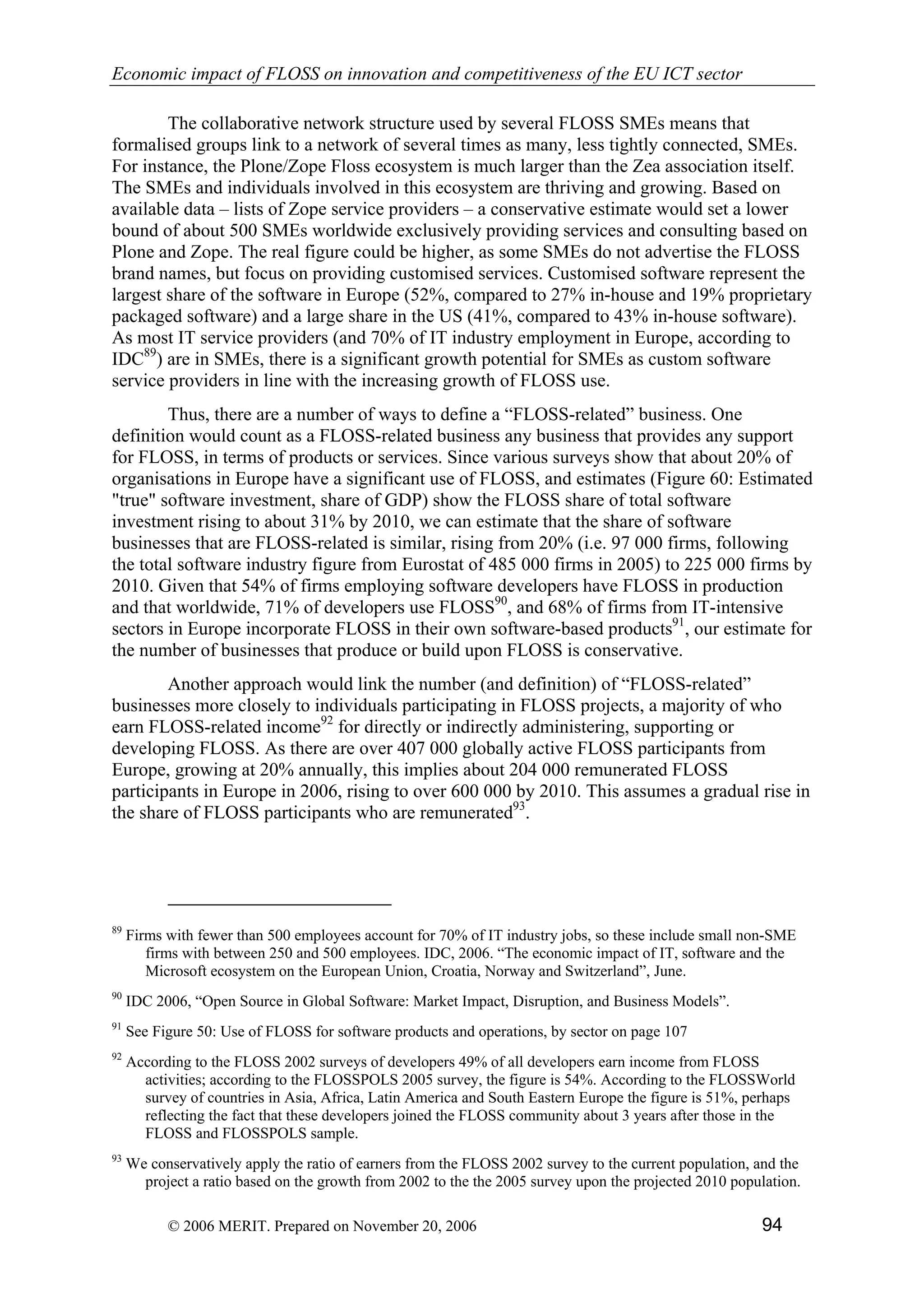 Economic impact of open source software  on innovation and the competitiveness of the  Information and Communication Technologies  (ICT) sector in the EU