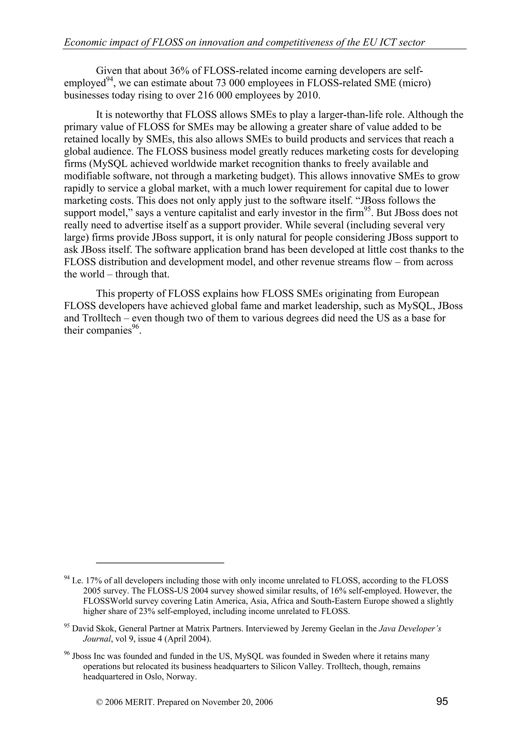 Economic impact of open source software  on innovation and the competitiveness of the  Information and Communication Technologies  (ICT) sector in the EU