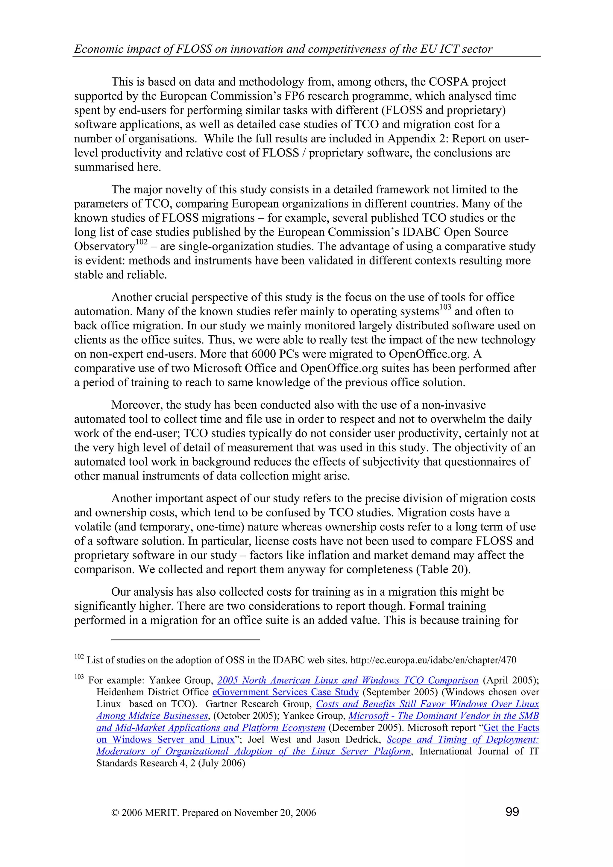 Economic impact of open source software  on innovation and the competitiveness of the  Information and Communication Technologies  (ICT) sector in the EU
