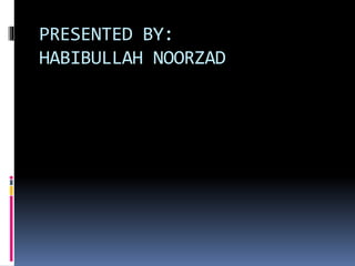 PRESENTED BY:
HABIBULLAH NOORZAD
 