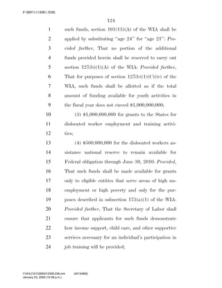 819 billion economic stimulus bill