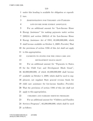 819 billion economic stimulus bill