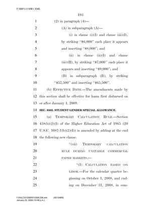 819 billion economic stimulus bill