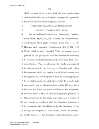 819 billion economic stimulus bill