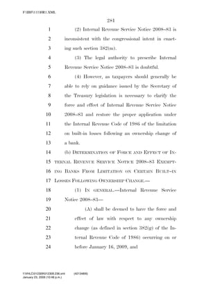 819 billion economic stimulus bill