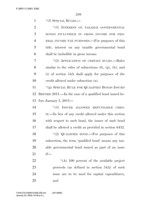 819 billion economic stimulus bill