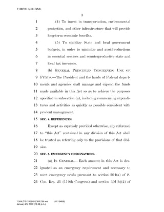819 billion economic stimulus bill