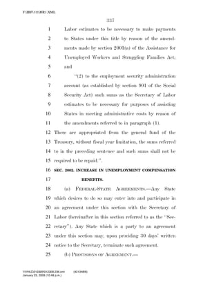 819 billion economic stimulus bill
