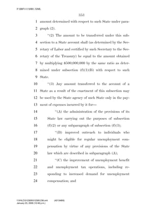 819 billion economic stimulus bill