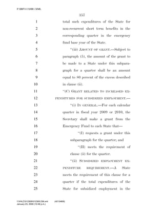 819 billion economic stimulus bill
