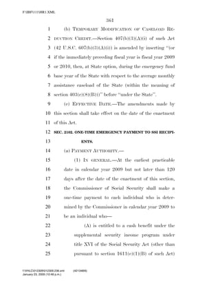819 billion economic stimulus bill