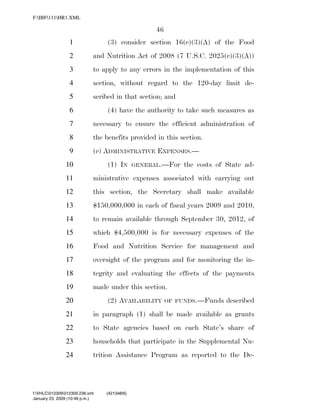 819 billion economic stimulus bill