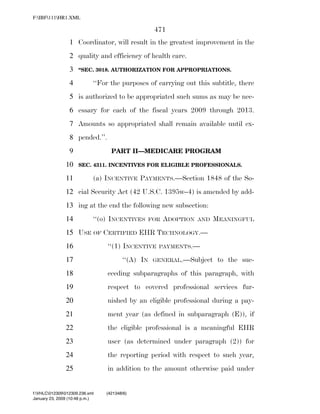 819 billion economic stimulus bill