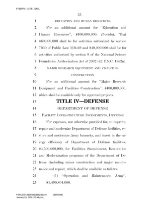 819 billion economic stimulus bill