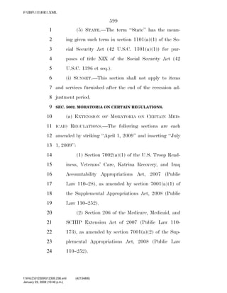 819 billion economic stimulus bill