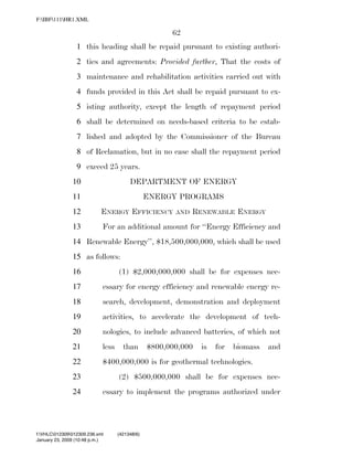 819 billion economic stimulus bill