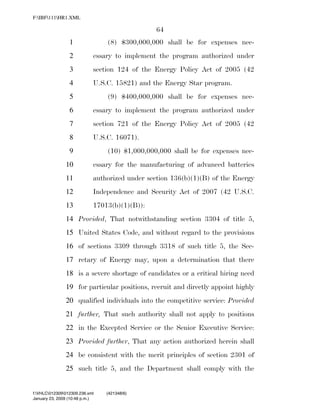 819 billion economic stimulus bill