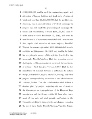 819 billion economic stimulus bill
