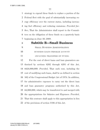 819 billion economic stimulus bill