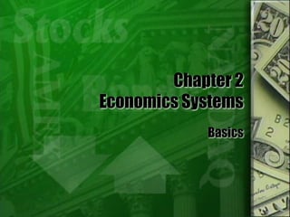 Chapter 2
Economics Systems
Basics
 